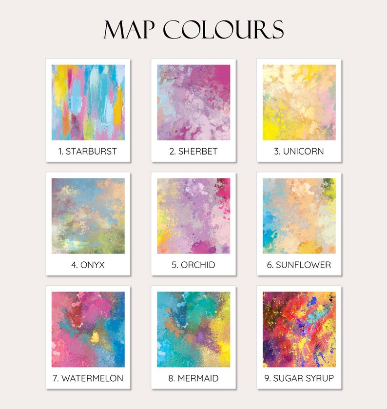 Personalised Map Print - Any two countries - Custom Map Art - Available in 9 Colours image 2