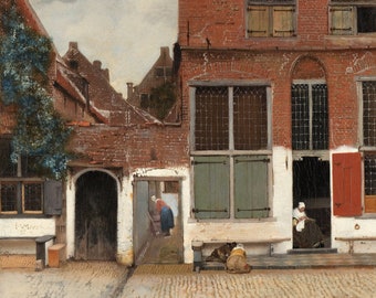 Johannes Vermeer The Little Street 1658, High quality hand painted oil painting reproduction
