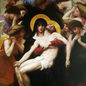 William Adolphe Bouguereau Pieta 1876, chrześcijański obraz religijny, wysokiej jakości ręcznie malowana reprodukcja obrazu olejnego