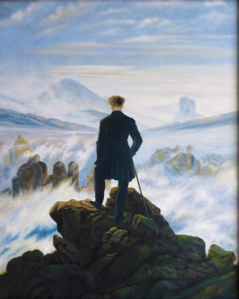 Caspar David Friedrich Wanderer Above the Sea of Fog 1817 Etsy
