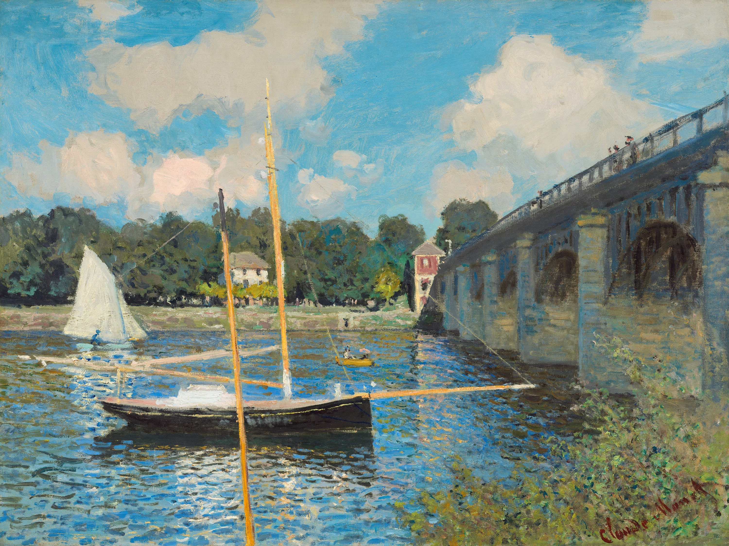 Claude Monet the Bridge at Argenteuil 1874, Impressionism, High
