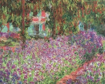 クロード・モネ『ジヴェルニーの画家の庭』1900年、印象派、手描き油絵