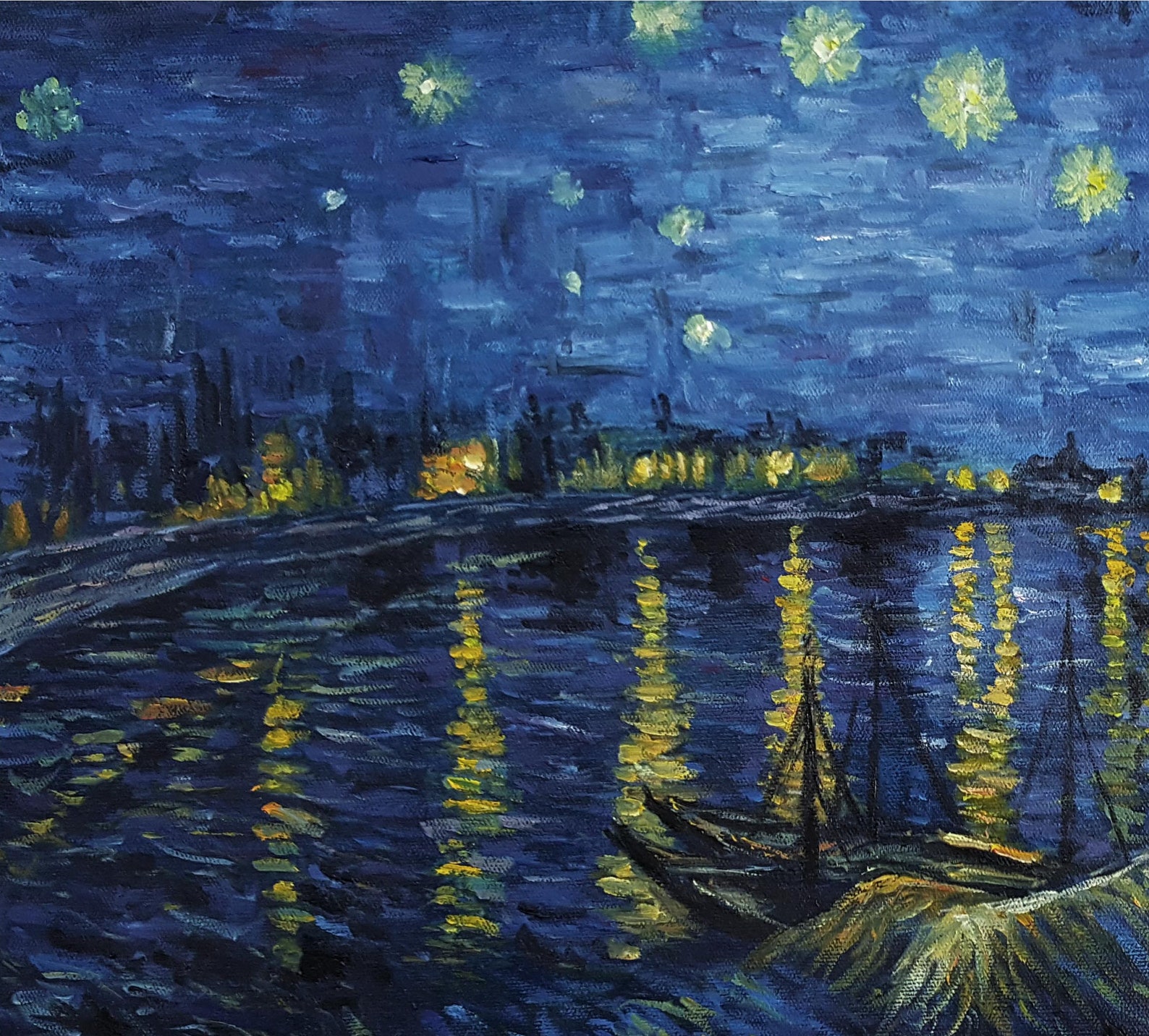 Vincent Van Gogh Starry Night Over the Rhone High Quality - Etsy