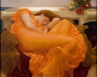 Frederic Leighton Flaming giugno 1895, riproduzione di un dipinto a olio dipinto a mano di alta qualità