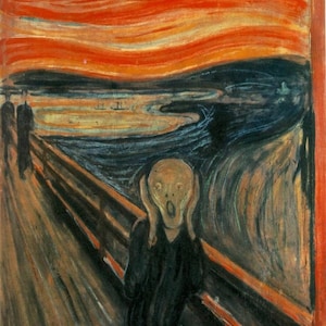 Edvard Munch The Scream 1893, High quality oil painting reproduction