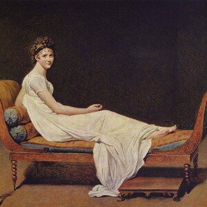 ジャック＝ルイ・ダヴィッド - レカミエ夫人の肖像 60 x 90 cm