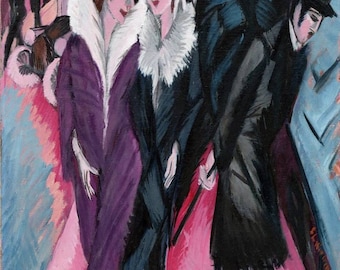 Nollendorfplatz - Ernst Ludwig Kirchner Hand-painted Oil Painting