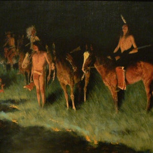 Frederic Remington The Grass Fire 1908, Hochwertige handgemalte Ölgemälde Reproduktion