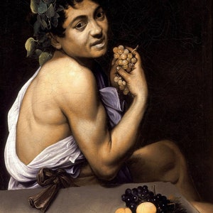 Caravaggio Giovane Bacco Malato 1593, Riproduzione di un dipinto ad olio dipinto a mano di alta qualità