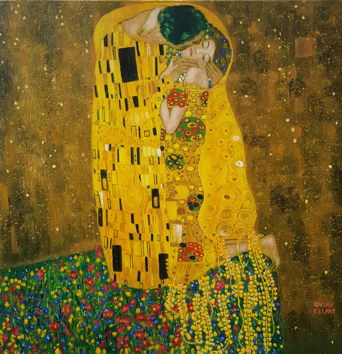 Gustav Klimt the Kiss 1907-1908 Oil on Canvas High Quality | Etsy