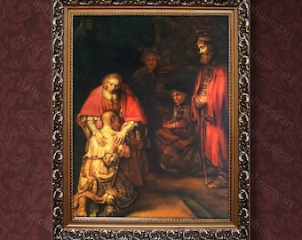 Rembrandt The return of the prodigal son, reproduction, High quality handmade oil painting reproduction, made to order classic painting