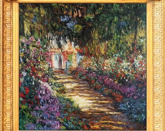 クロード・モネ ジヴェルニーの庭の小道 1902年 印象派 手描き油絵複製