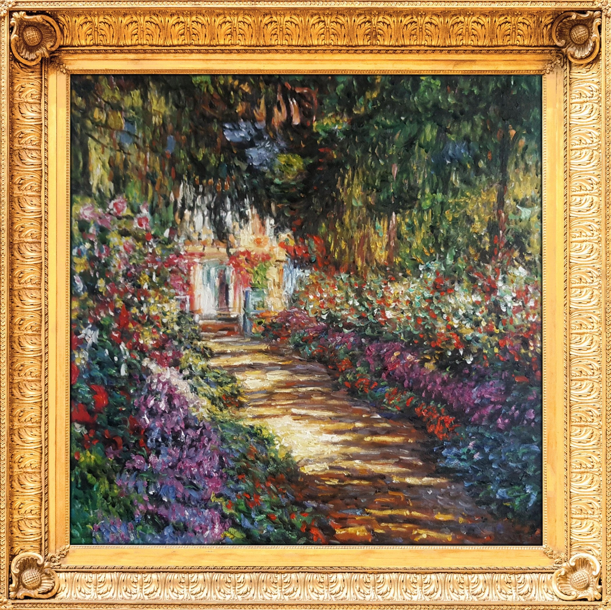 Claude monet Garden Path at Giverny 1902 impressionism Hand | Etsy