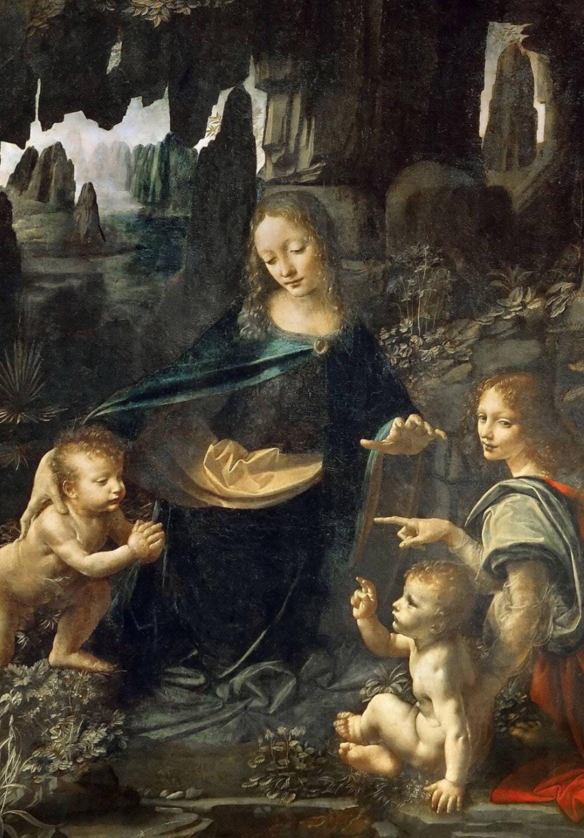 Leonardo Da Vinci The virgin of the Rocks 1483 - 1486, Louvre