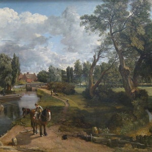John Constable Flatford Mill (Scene on a Navigable River) (1816), High Quality Hand painted oil painting reproduction