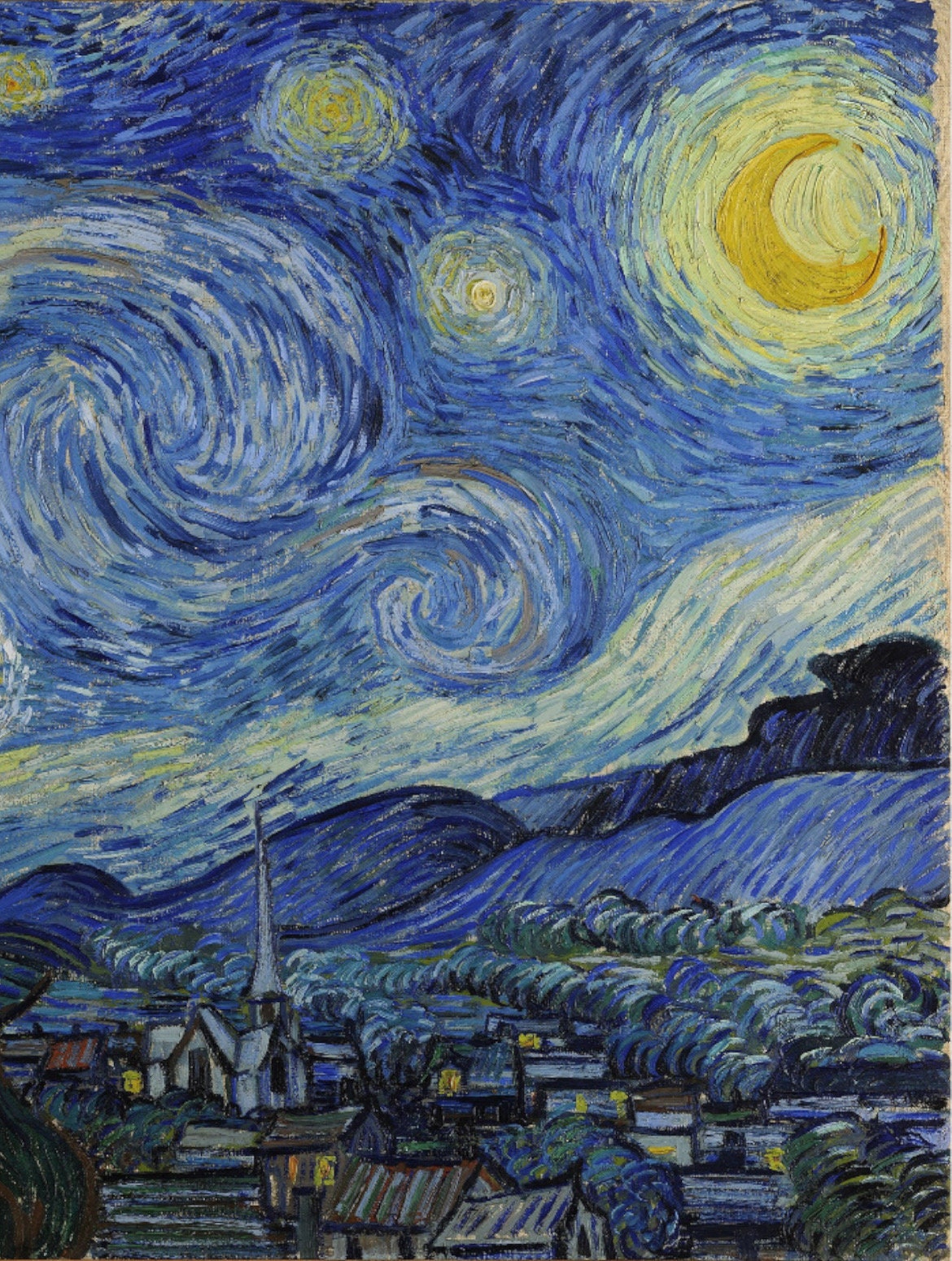フィンセント・ファン・ゴッホ作「星月夜」の手描き油絵複製画 - Etsy 日本