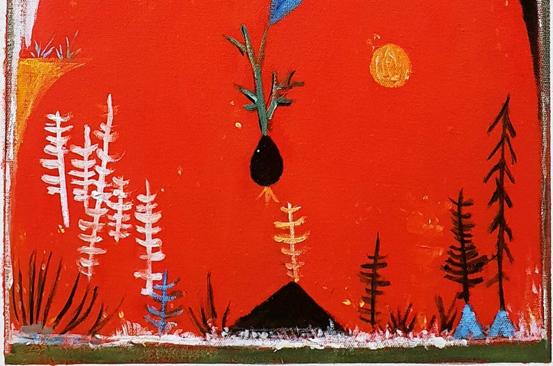 Paul Klee Flower Myth 1918 High Quality Oil Painting Etsy