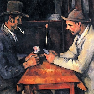 Paul Cezanne I giocatori di carte 1892 - 1893, Riproduzione di un dipinto ad olio di alta qualità
