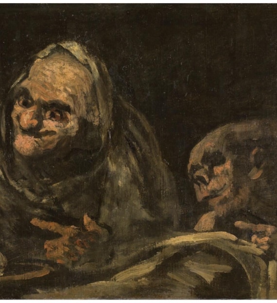 Francisco De Goya Two Old Men Eating 1820-1823, High Quality Hand