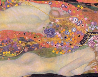 Gustav Klimt Water Serpents II, Oil on Canvas, High quality hand-painted oil painting reproduction, Large oils on canvas