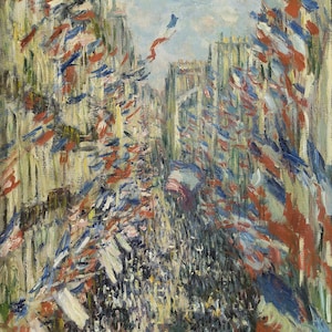 Claude Monet Paris Rue St. Denis Celebration of June 30 1878