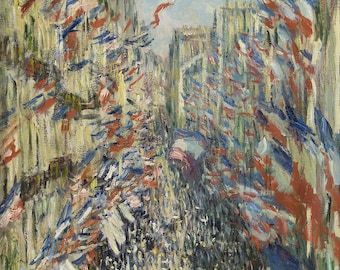 クロード・モネ、「Rue Saint-Denis Festivities on Rue Saint Denis in Paris, Festival of June 30, 1878 | Musée