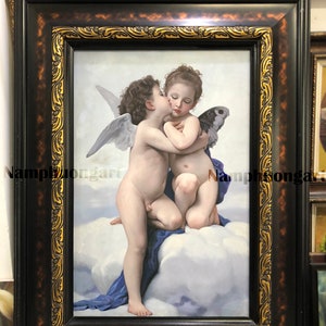 William-Adolphe Bouguereau The First Kiss 1890, High quality oil painting reproduction
