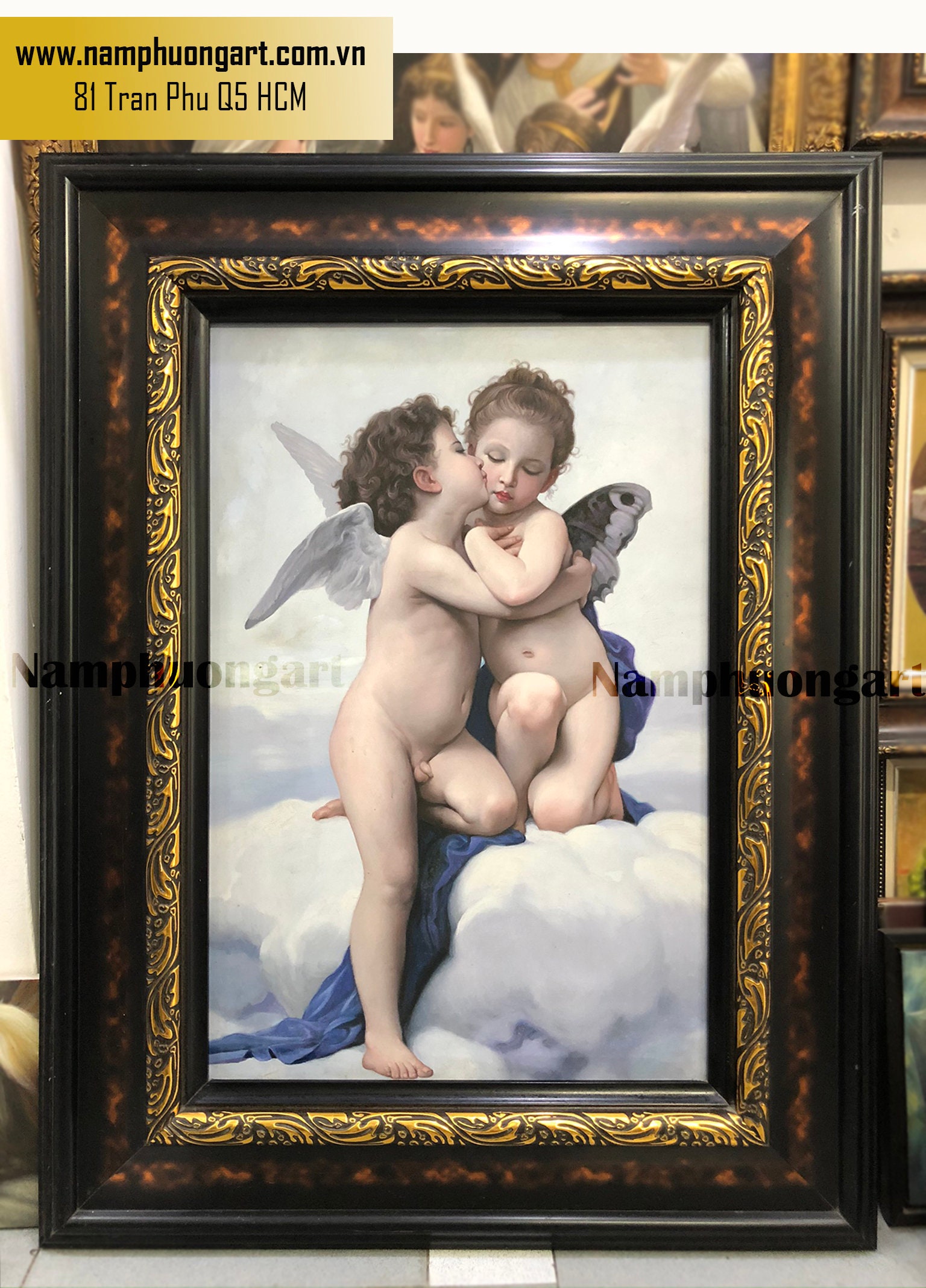 世界の名画 ブクロー ファーストキス ジクレーキャンバス複製画