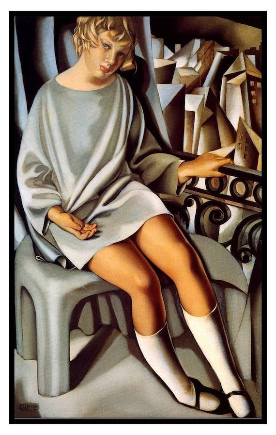 Tamara De Lempicka Kizette on the Balcony 1927 High Quality Etsy UK