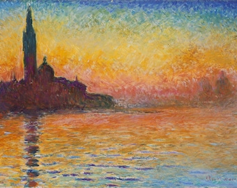 Claude Monet San Giorgio Maggiore at Dusk 1908, impressionism, High quality Hand painted oil painting reproduction