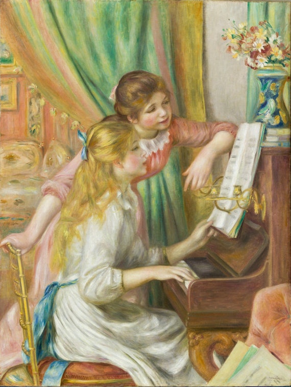 ピエール＝オーギュスト・ルノワール作「ピアノを弾く少女たち」（1892