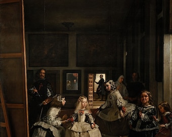 Diego Velazquez Las Meninas, High quality hand painted oil painting reproduction, Made to order classic painting