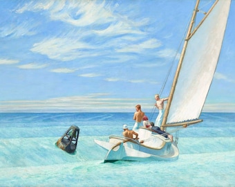 Edward Hopper Ground Swell 1939, Realism, High Quality oil painting reproduction