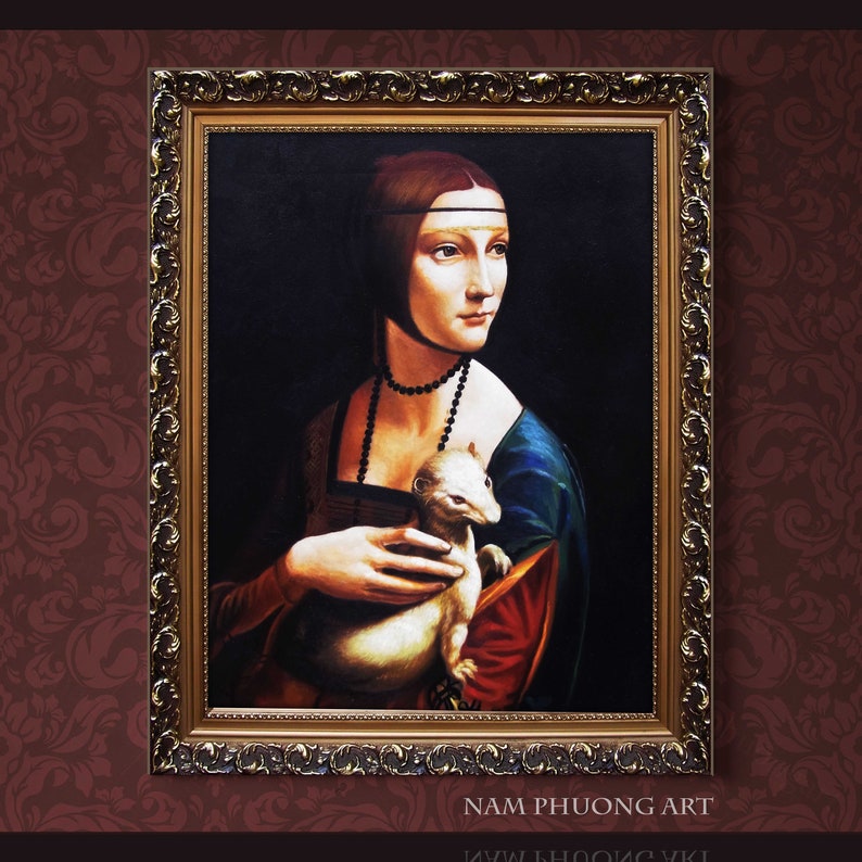 Leonardo Da Vinci Lady With An Ermine 1490 Or Portrait Of Etsy leonardo-da-vinci-lady-with-an-ermine-1490-or-portrait-of-etsy