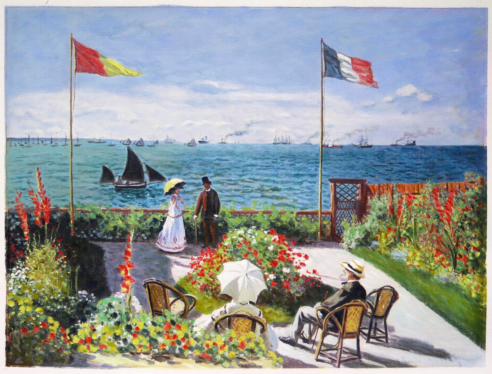Claude Garden at Sainte Adresse 1867 impressionism Etsy