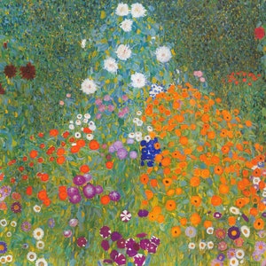 Gustav Klimt Flower Garden 1907, Oil on Canvas, High quality hand-painted oil painting reproduction