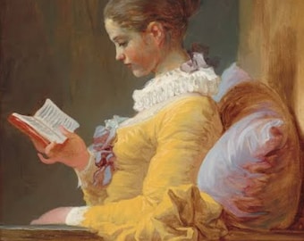 ジャン・オノレ・フラゴナール作「読書する少女」の印刷可能 | 女性