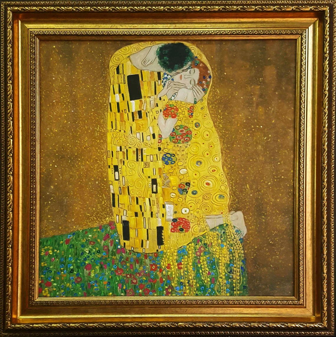 Gustav Klimt the Kiss 1907-1908 Oil on Canvas High Quality | Etsy