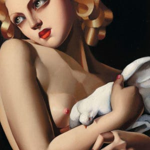 Tamara De Lempicka Mujer con paloma, reproducción de pintura al óleo de alta calidad