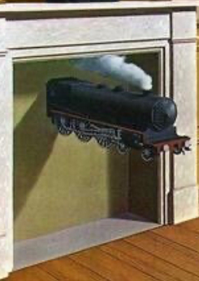 Masterpiece Time Transfixed Rene Magritte Time Transfixed 1938, High Quality Hand-painted Oil ...