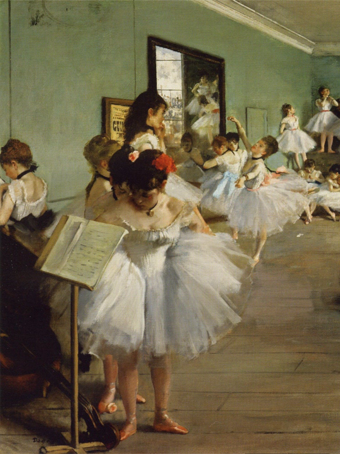 エドガー・ドガ「ダンス教室」1874年、メトロポリタン美術館、高品質の