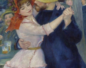 輸入雑貨　天然石　ルノワール作『1883年ブージヴァルのダンス』』　クリスタル ピエール＝オーギュスト・ルノワール作「ブージヴァルのダンス」（1883