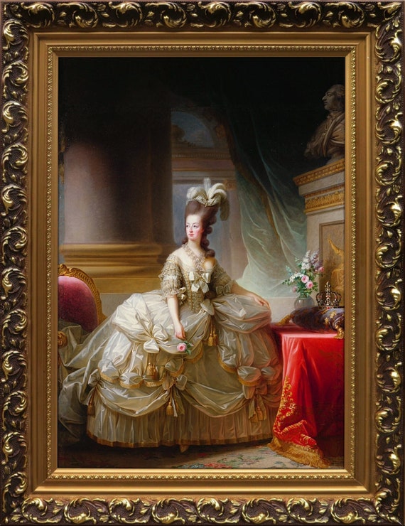 Élisabeth Vigée Le Brun Marie Antoinette in Court Dress Canvas Oil  Painting Aesthetics Artwork Picture Decor