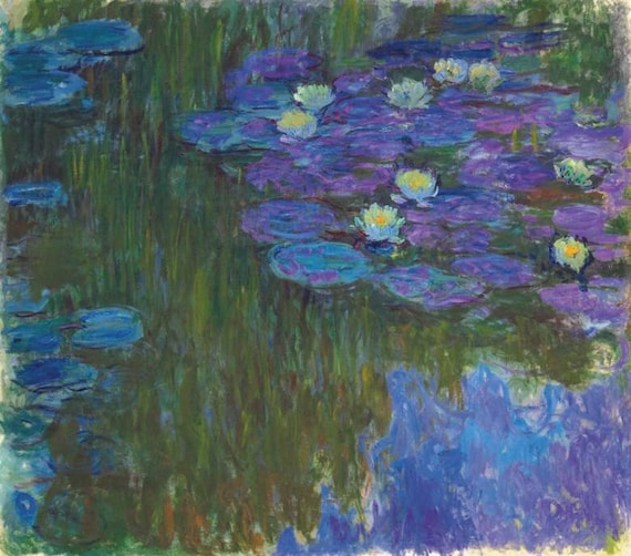 クロード・モネ「睡蓮の花」1914年 - 1917年、「花の睡蓮」、印象派