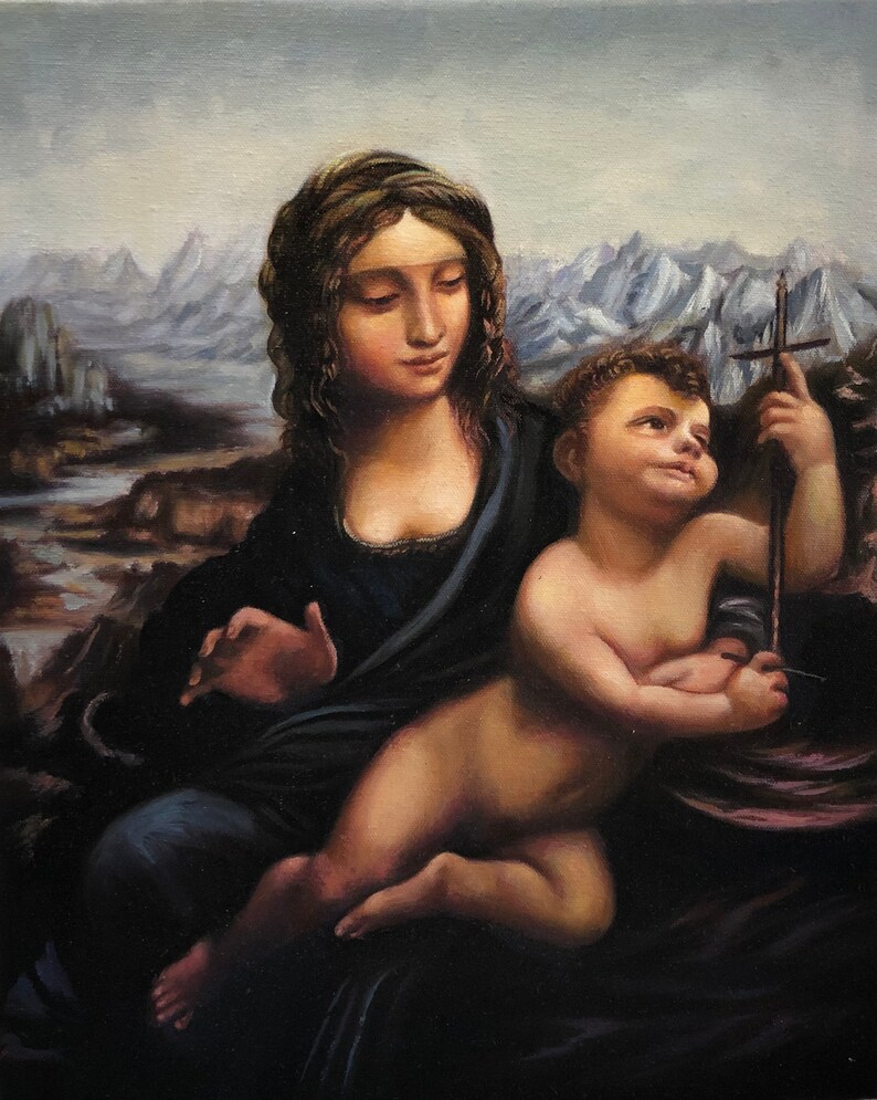 Leonardo da Vinci painting The Madonna of the Yarnwinder image 1