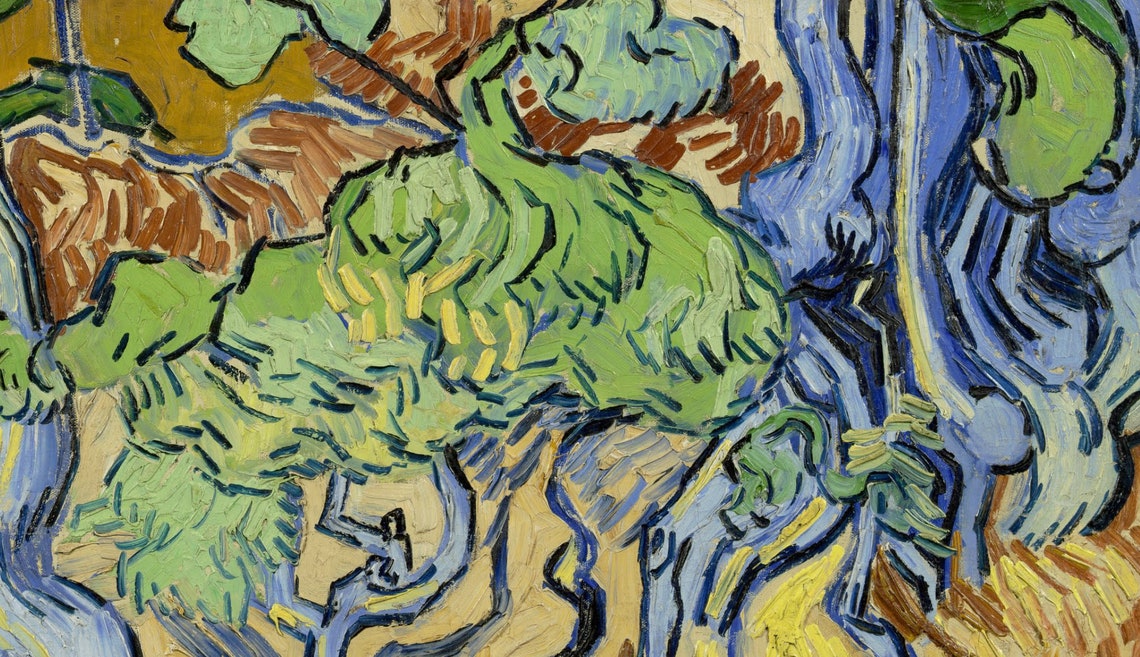 Tree With Roots Painting Vincent Van Gogh Tree Root 1890 High Quality Hand Painted Oil | Etsy