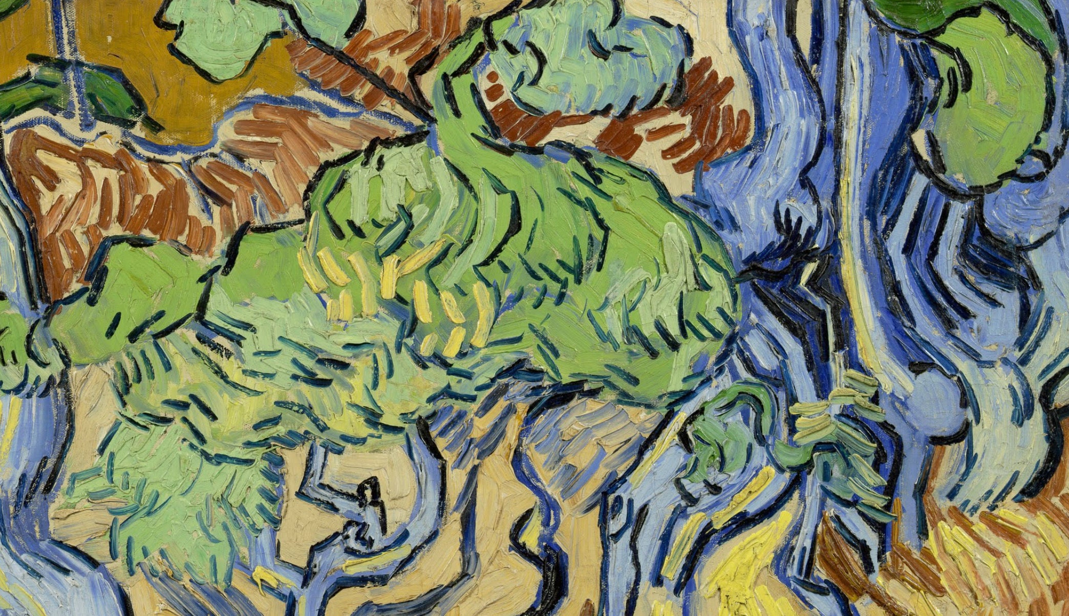 Tree With Roots Painting Vincent Van Gogh Tree Root 1890, High Quality Hand Painted Oil Painting ...