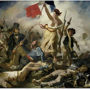 Eugene Delacroix Liberty Leading the People 1830, High quality hand painted oil painting reproduction