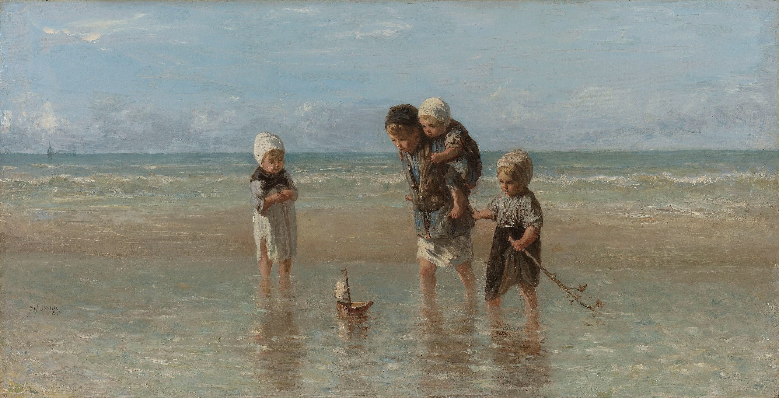 Jozef Israëls Children of the Sea 1872, High quality Hand-painted Oil painting Reproduction