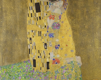 Gustav Klimt The Kiss 1907-1908, Oil on Canvas, High quality hand-painted oil painting reproduction